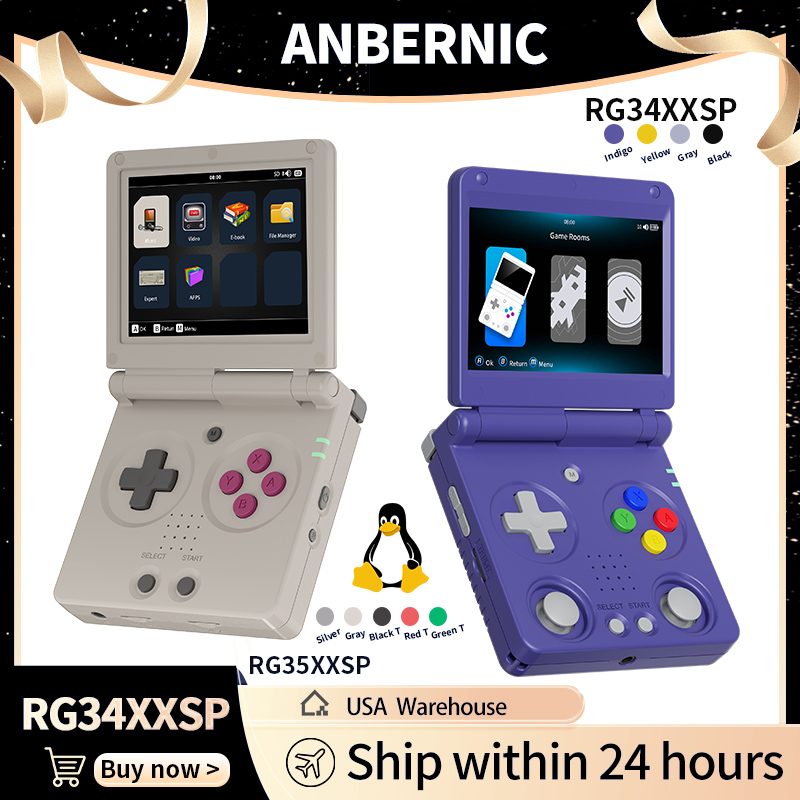 Retro Gaming Linux - Anbernic RG34XXSP RG35XXSP Flip Handheld Game