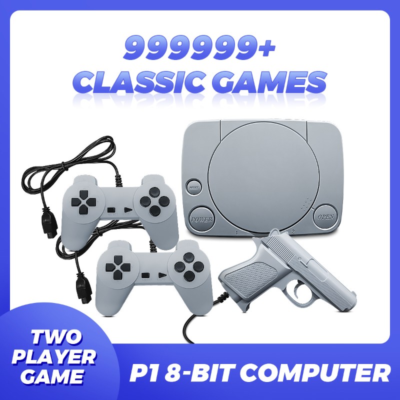 Retro Gaming Nostalgia - FC Plug-in console design, 8-bit game