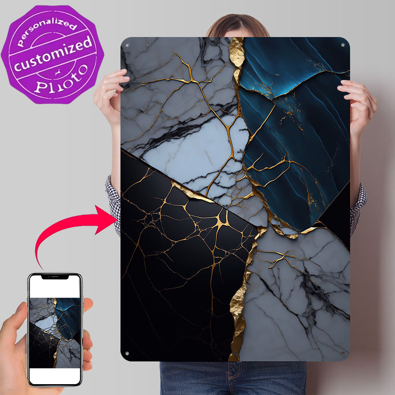 Retro Gaming Gifts For Men - Abstract Marble Kintsugi Poster Retro 3D