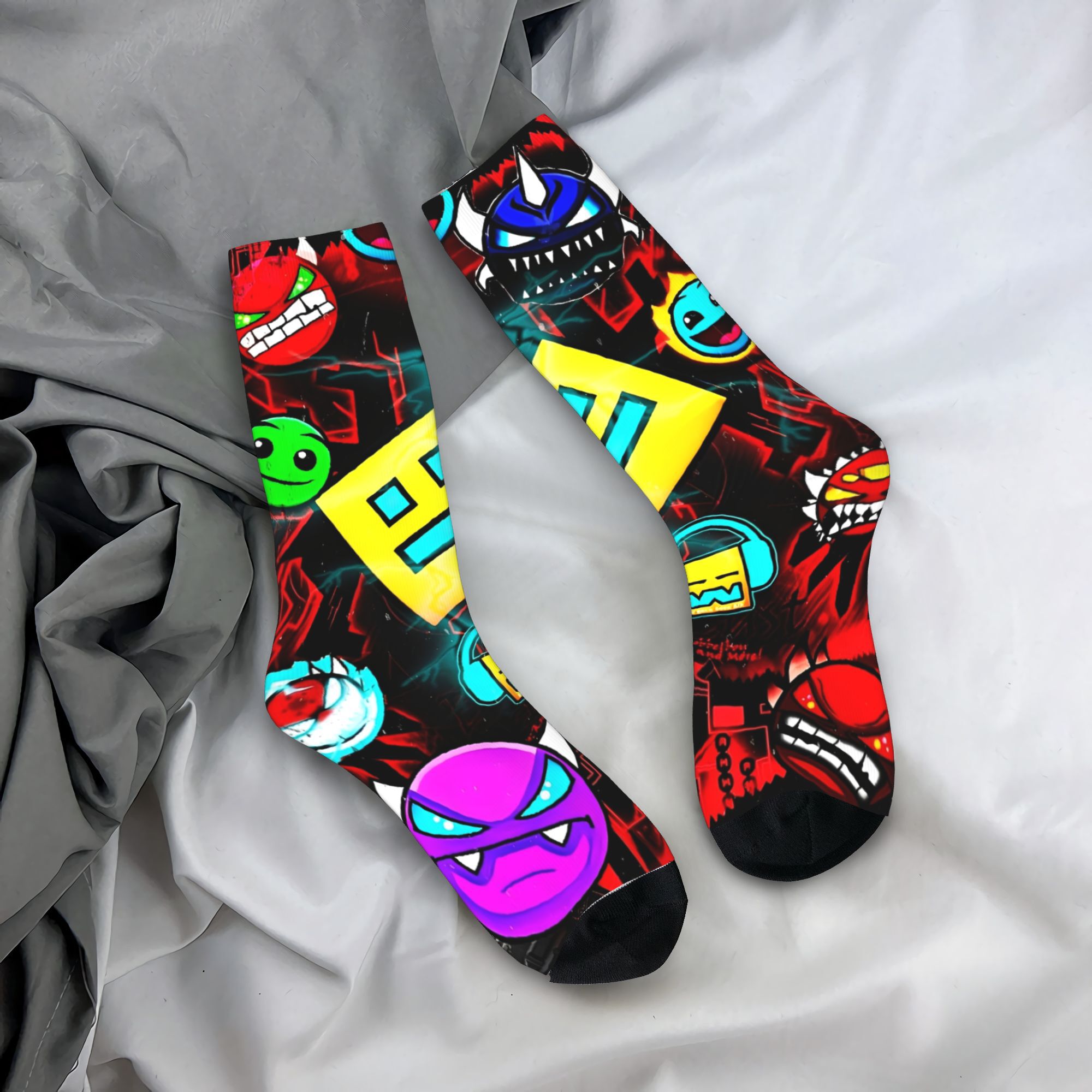Retro Gaming Gifts For Men - Geometry Gaming Dashed Stockings Unisex Men