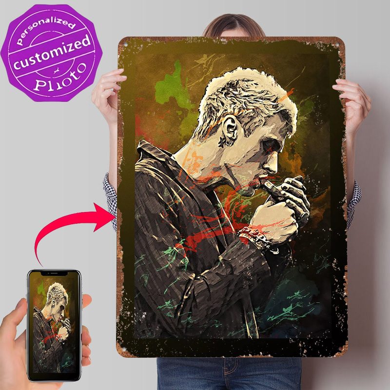 Machine Gun Kelly Tin Poster C - Retro Gaming Gun recension och pris