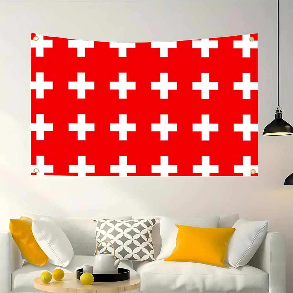 1PC Famous Switzerland Flags R - Retro Gaming Banner recension och pris