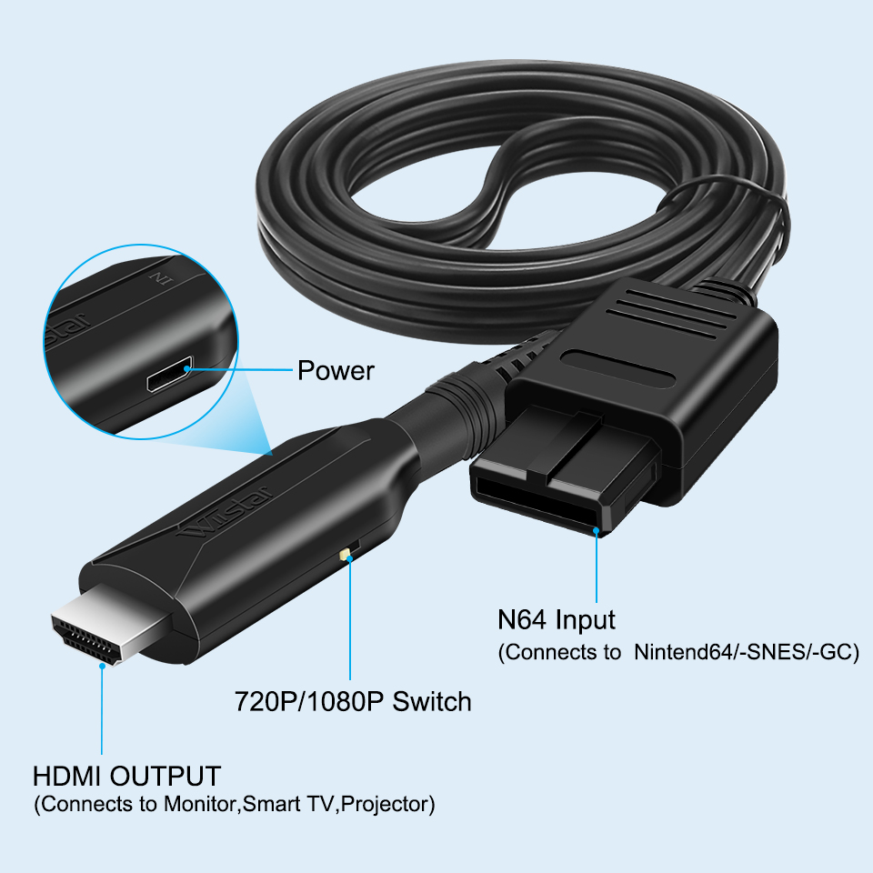 N64 to HDMI-compatible cable C - Retro Gaming Cable recension och pris