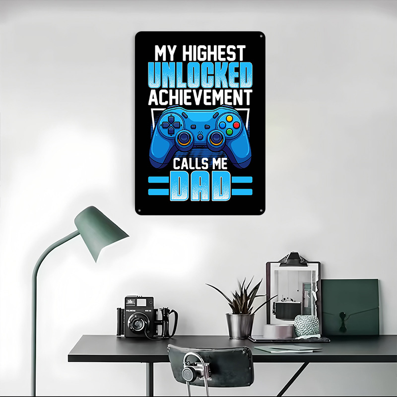 Gaming Dad Achievement Tin Pos - Retro Gaming Achievements recension och pris