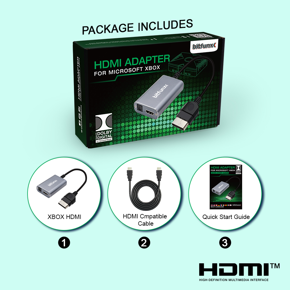 Bitfunx HDMI™ Adapter for XBOX - Retro Gaming Cable recension och pris