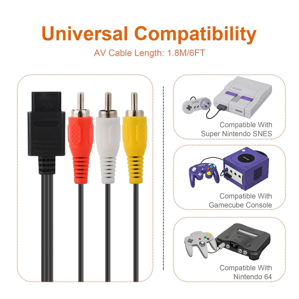 N64/Gamecube/SNES/SFC High Qua - Retro Gaming Cable recension och pris