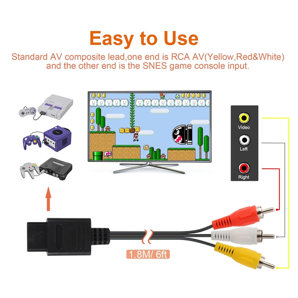 N64/Gamecube/SNES/SFC High Qua - Retro Gaming Cable recension och pris
