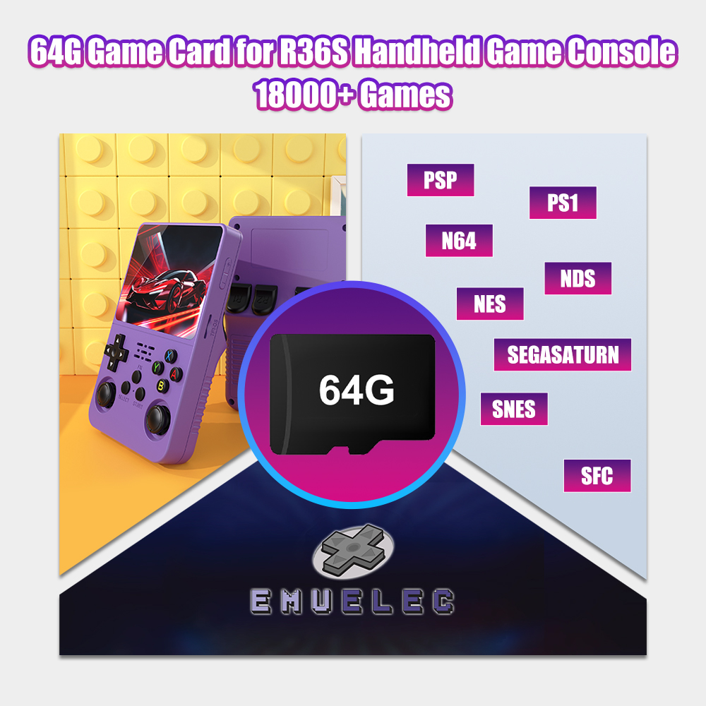 64G Game TF Card for R36S Vide - Retro Gaming R36S recension och pris
