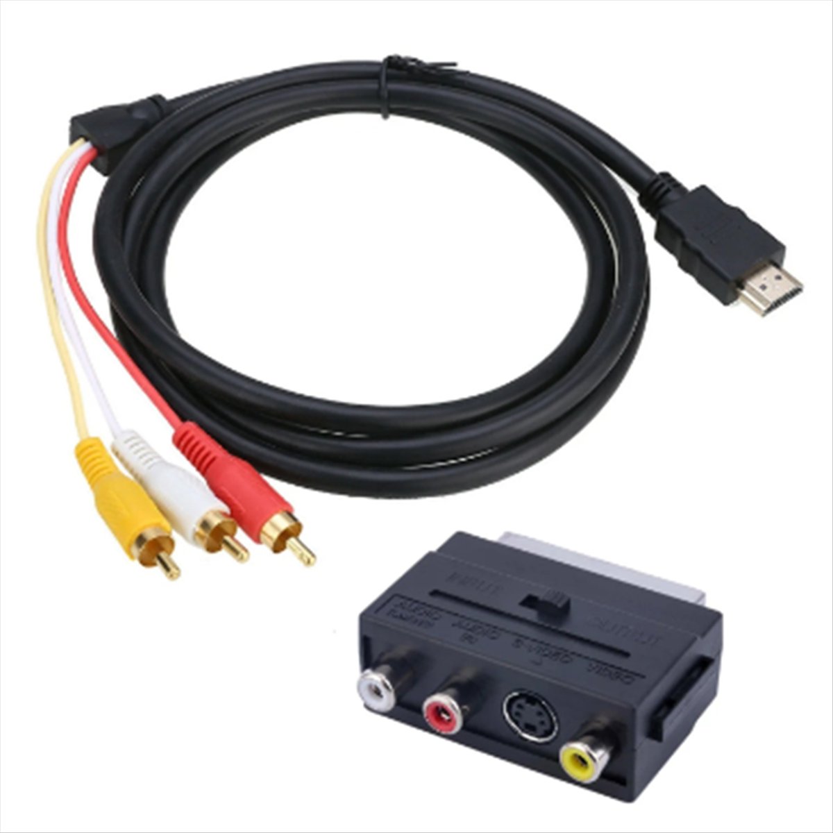 (A32M) 2-In-1 Adapter Cable HD - Scart To Hdmi recension och pris