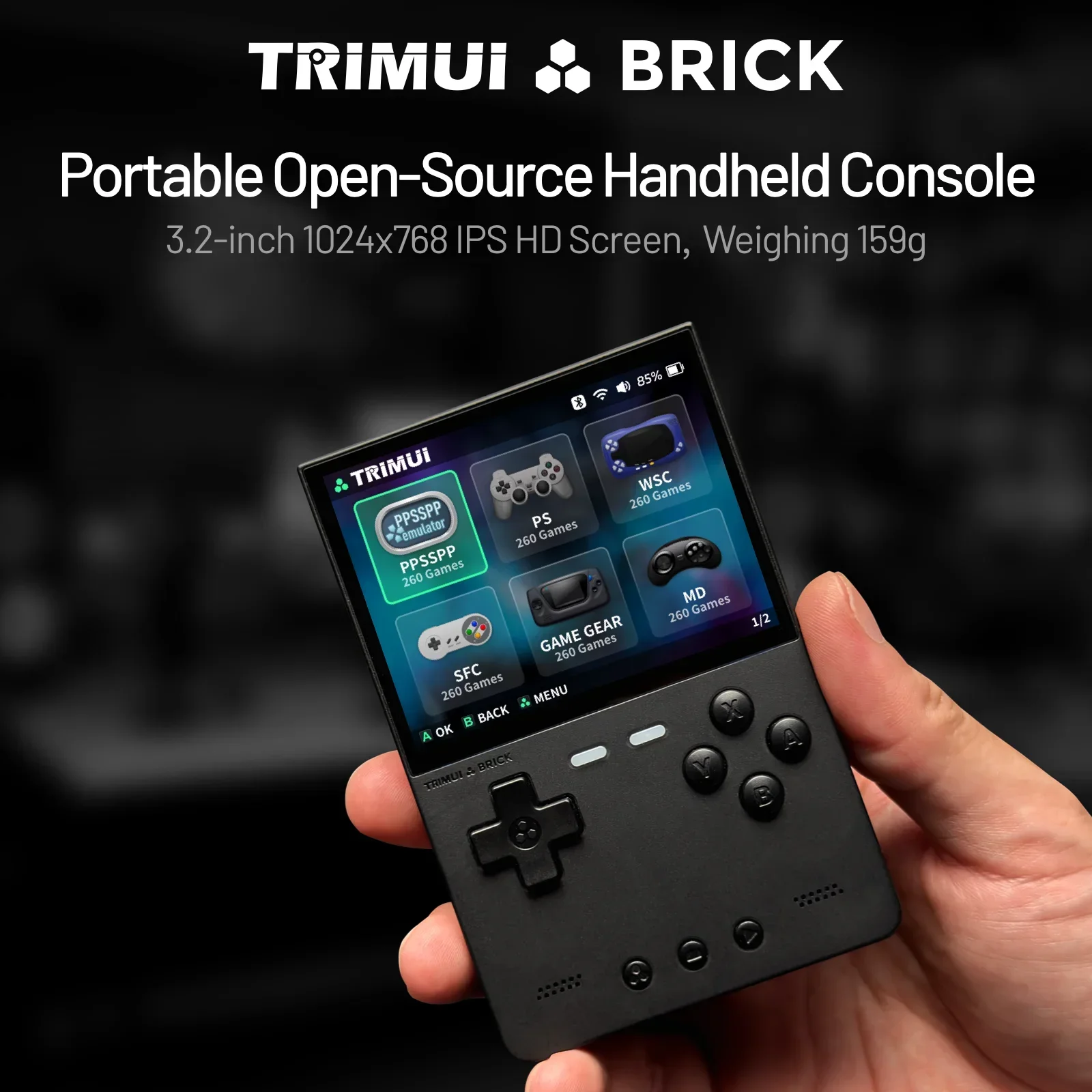 TRIMUI BRICK Handheld Game Con - Retro Gaming Linux recension och pris