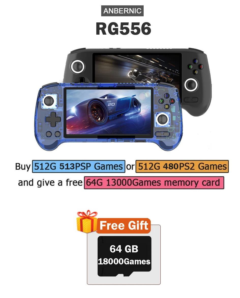 ANBERNIC RG556 Handheld Game C - Retro Gaming Anbernic recension och pris