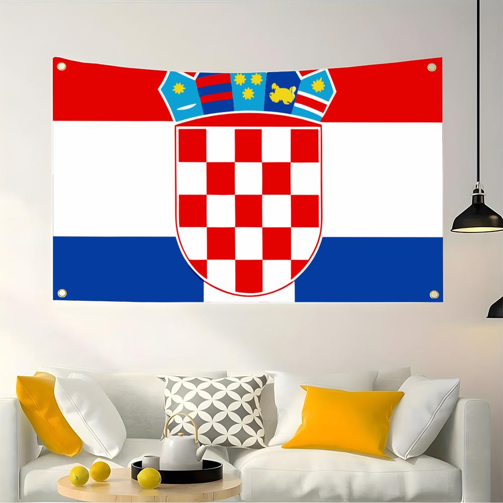 1PC Famous Croatia Flags Retro - Retro Gaming Banner recension och pris