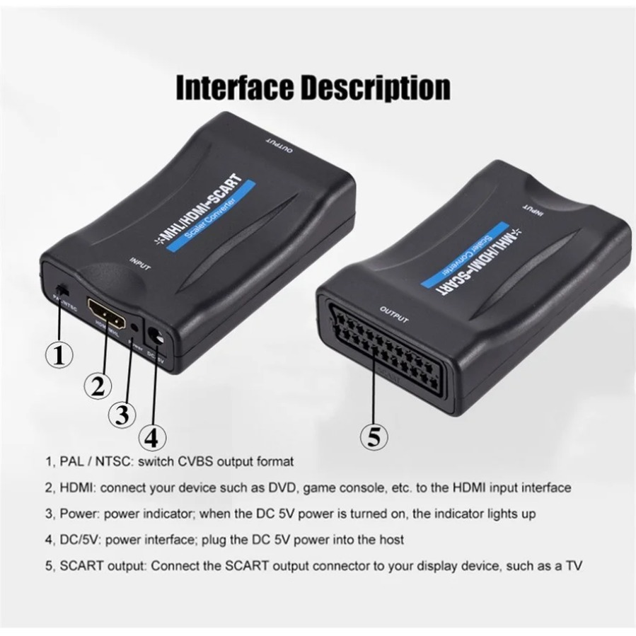 1080P HDMI-Compatible to Scart - Scart To Hdmi recension och pris